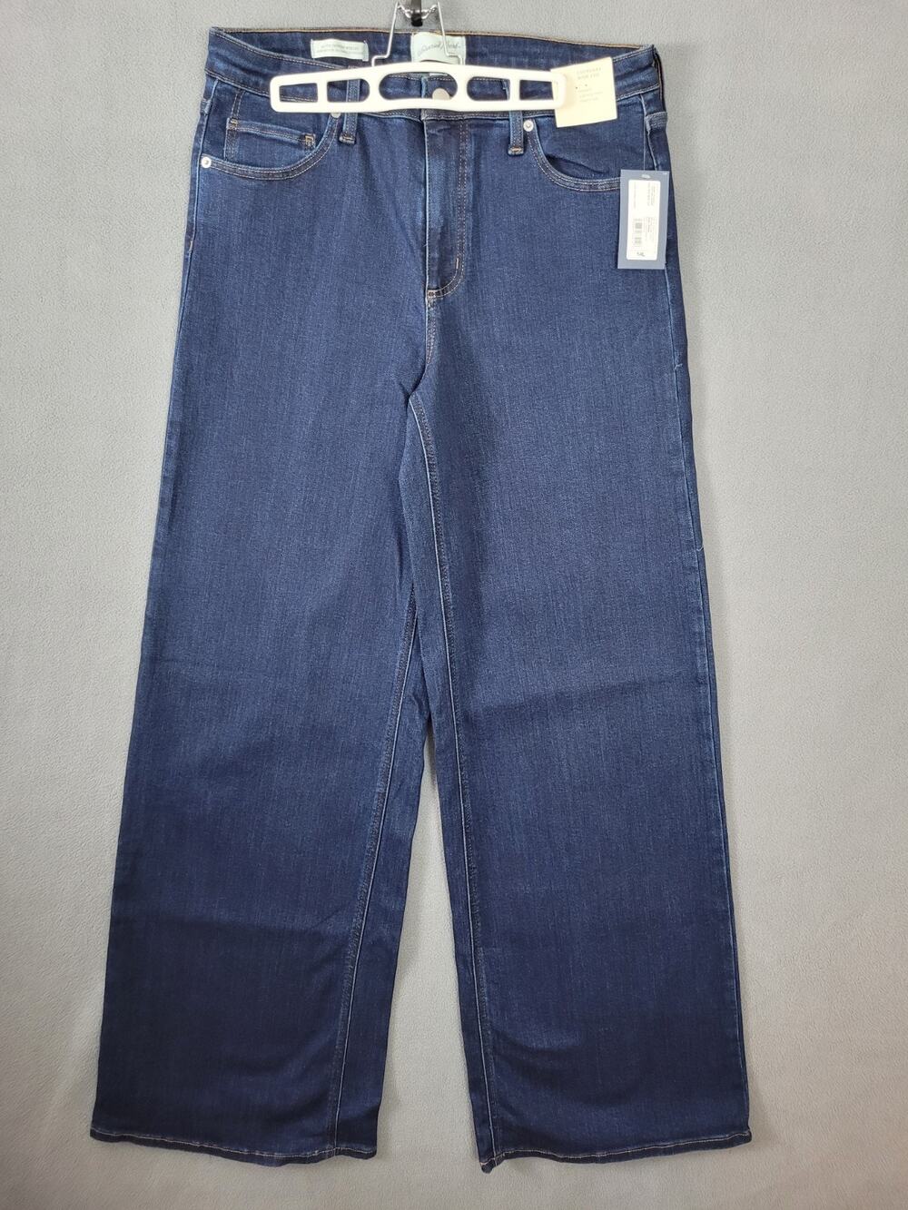 Universal Thread Womens Everyday Wide Leg Jeans High Rise Dark Wash Size 14 Long